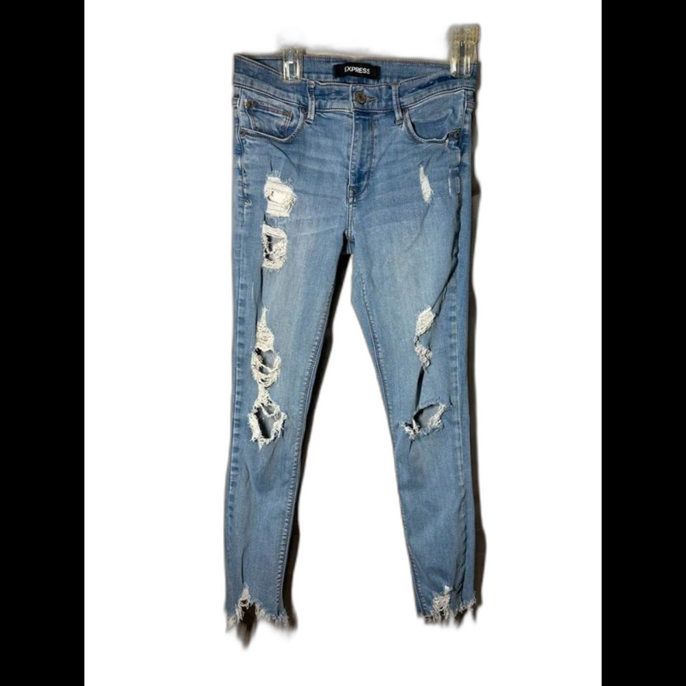 Express Distressed Jeans - Picture 1 of 8